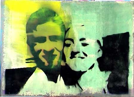Portrety - portret przed�lubny - 100x70, spray, karton
