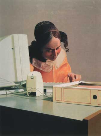 Informatyczka, 1999, olej,p��tno, 61x46 cm