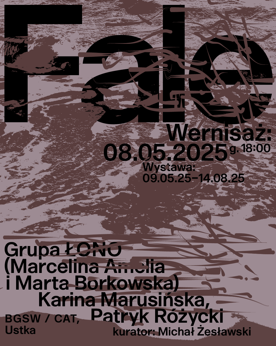 Read more about the article Grupa ŁONO (Marcelina Amelia & Marta Borkowska) Karina Marusińska Patryk Różycki / FALE / wystawa